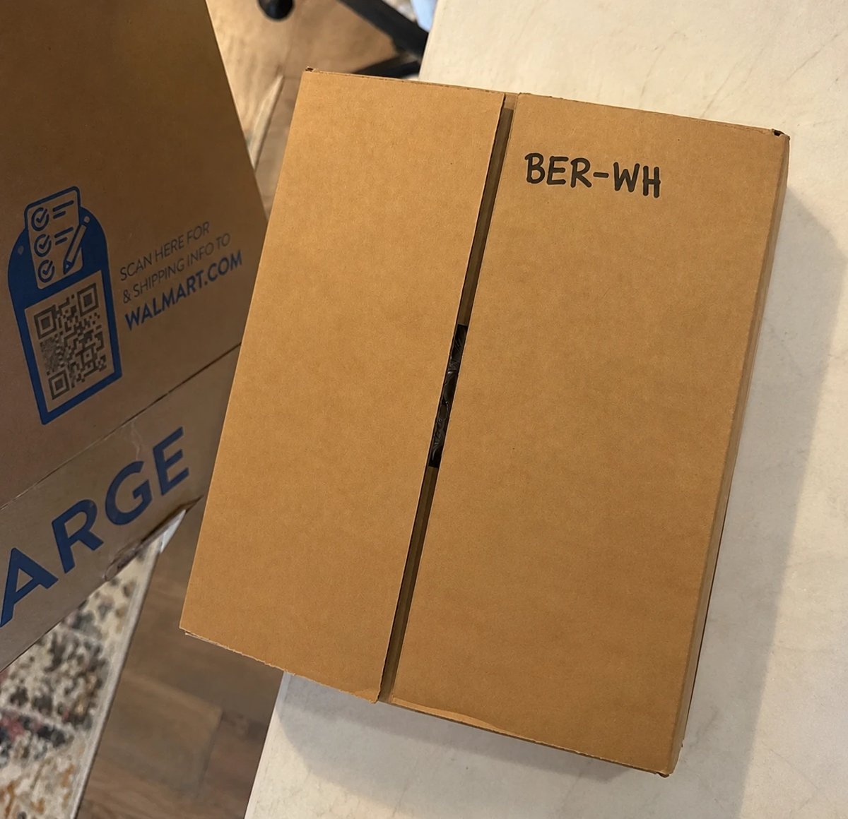 Box top marked BER-WH in sharpie