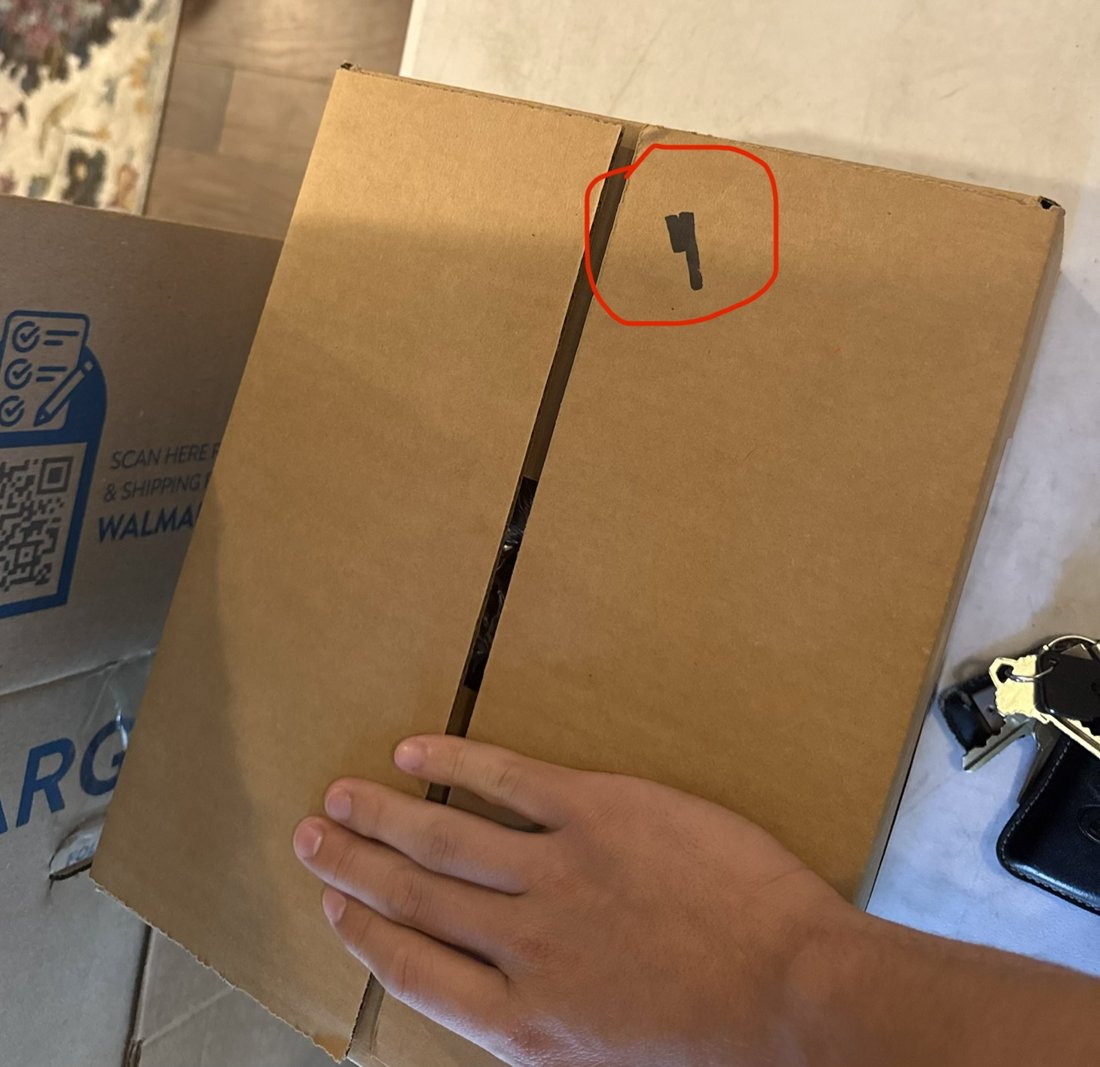 Sharpie mark on a sealed case